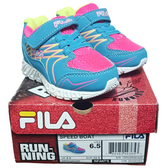 Fila Speed Boat Toddler Girl Infants Slip-On Running Sneakers Shoes Size 6.5 New - Picture 1 of 16